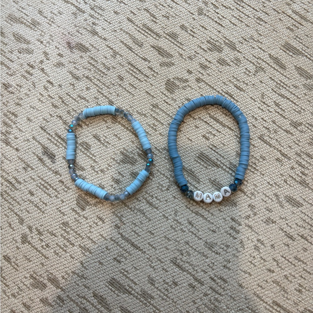 Blue “Mama” Bracelet Set